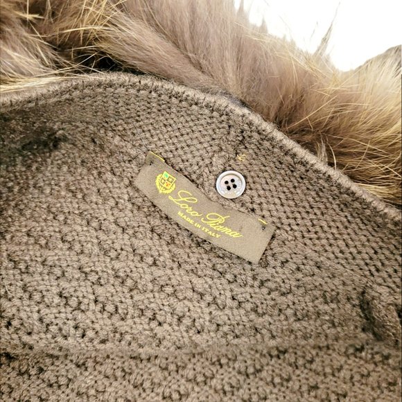 Loro Piana Baby Cashmere and Blue Frost Fox Fur Cardigan - Picture 9 of 9